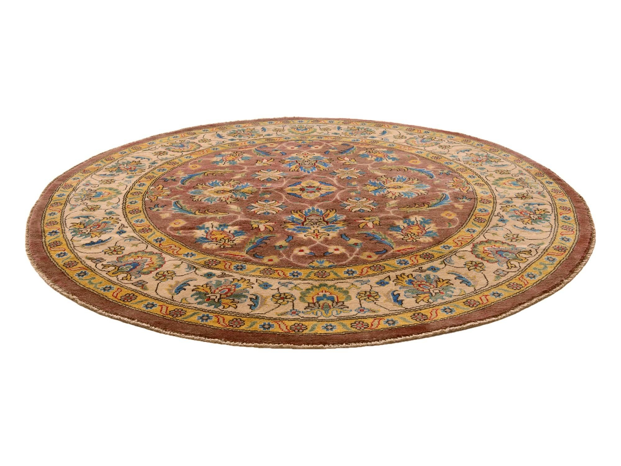 6' 7 x 6' 7 Hand Knotted Kazak Round Rug
