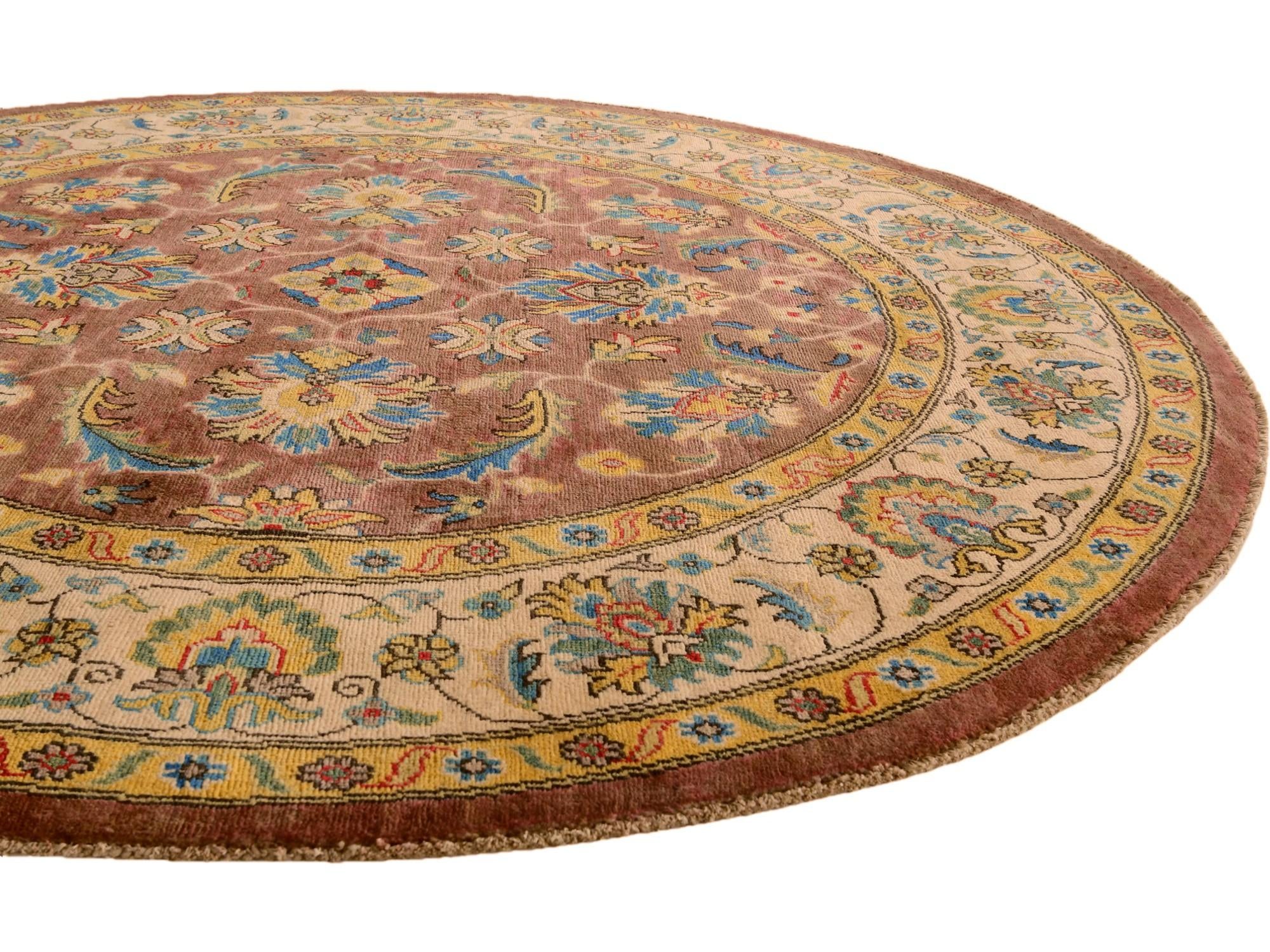 6' 7 x 6' 7 Hand Knotted Kazak Round Rug