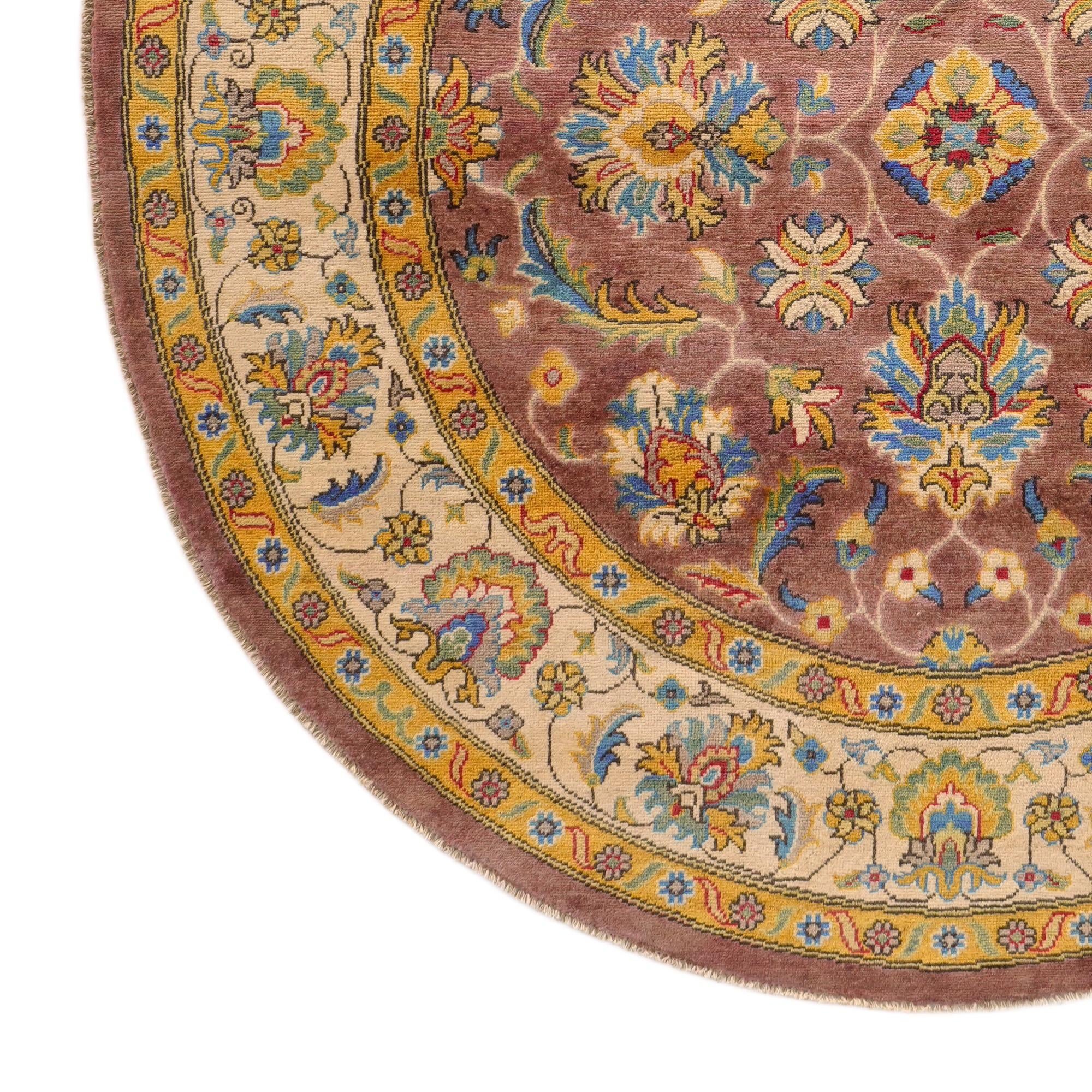 6' 7 x 6' 7 Hand Knotted Kazak Round Rug
