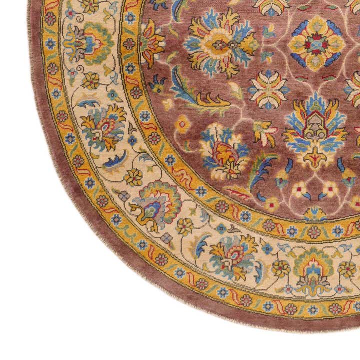 6' 7 x 6' 7 Hand Knotted Kazak Round Rug