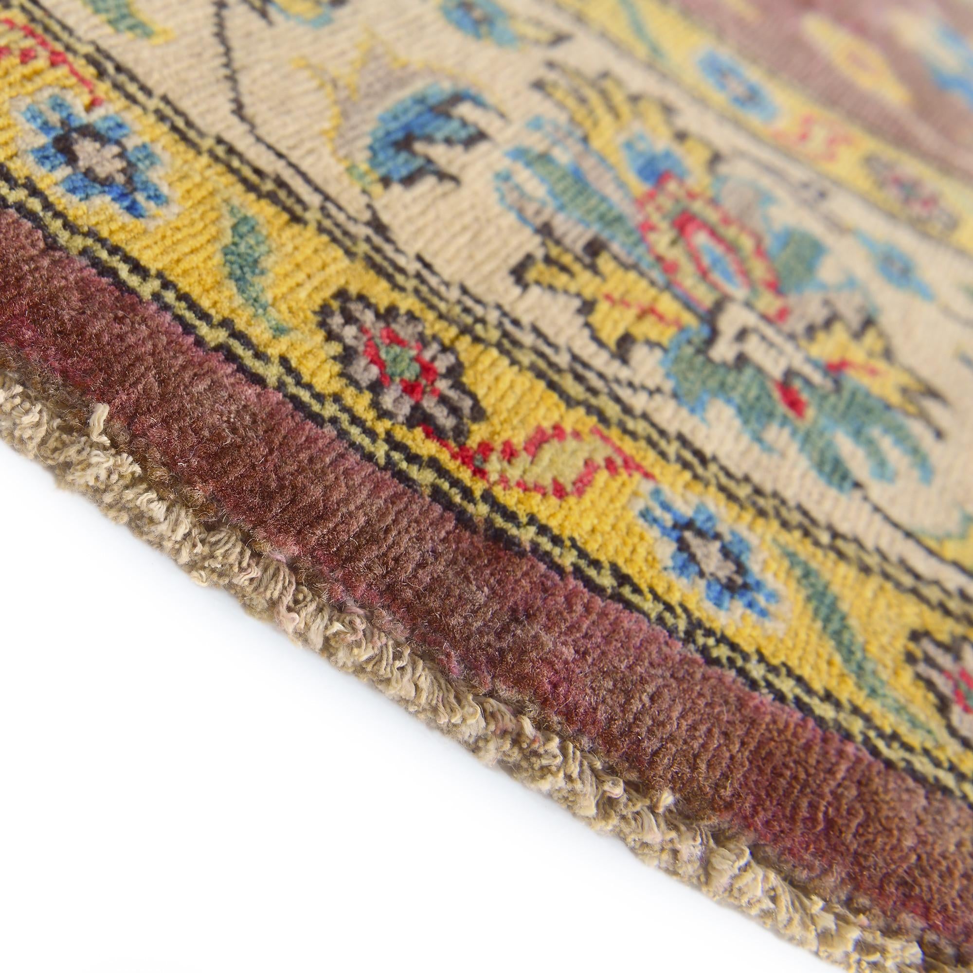 6' 7 x 6' 7 Hand Knotted Kazak Round Rug