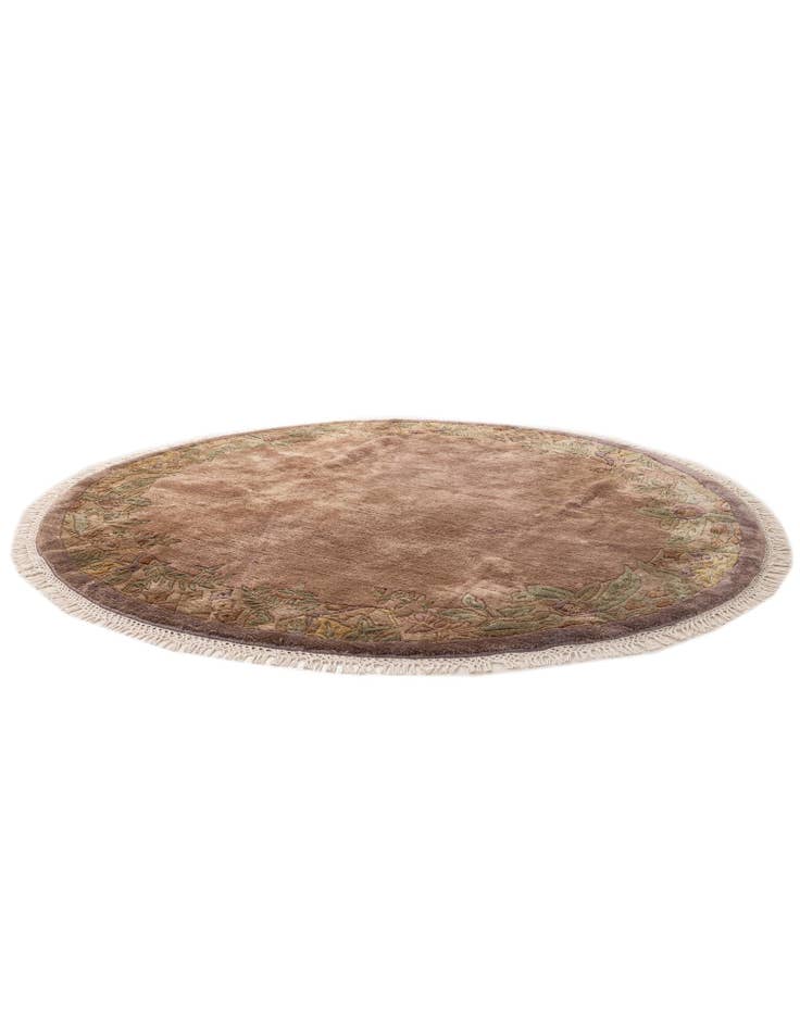 Detail image of 6' 6 x 6' 7  Hand Knotted Nepal Wool Round Rug