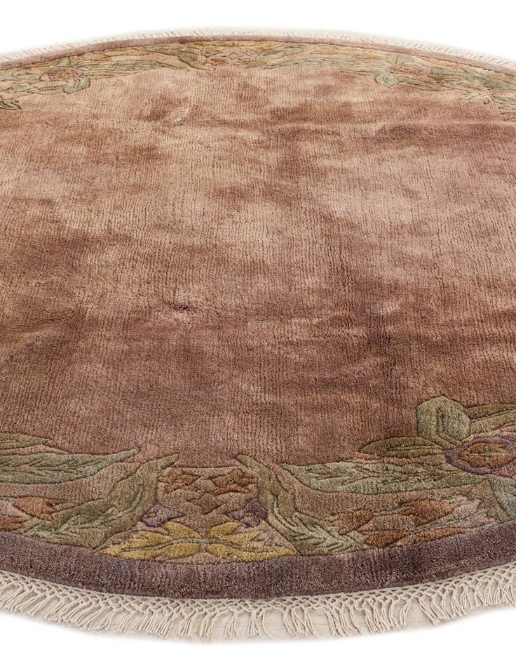 Detail image of 6' 6 x 6' 7  Hand Knotted Nepal Wool Round Rug
