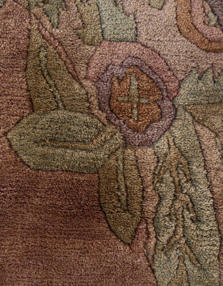 Detail image of 6' 6 x 6' 7  Hand Knotted Nepal Wool Round Rug