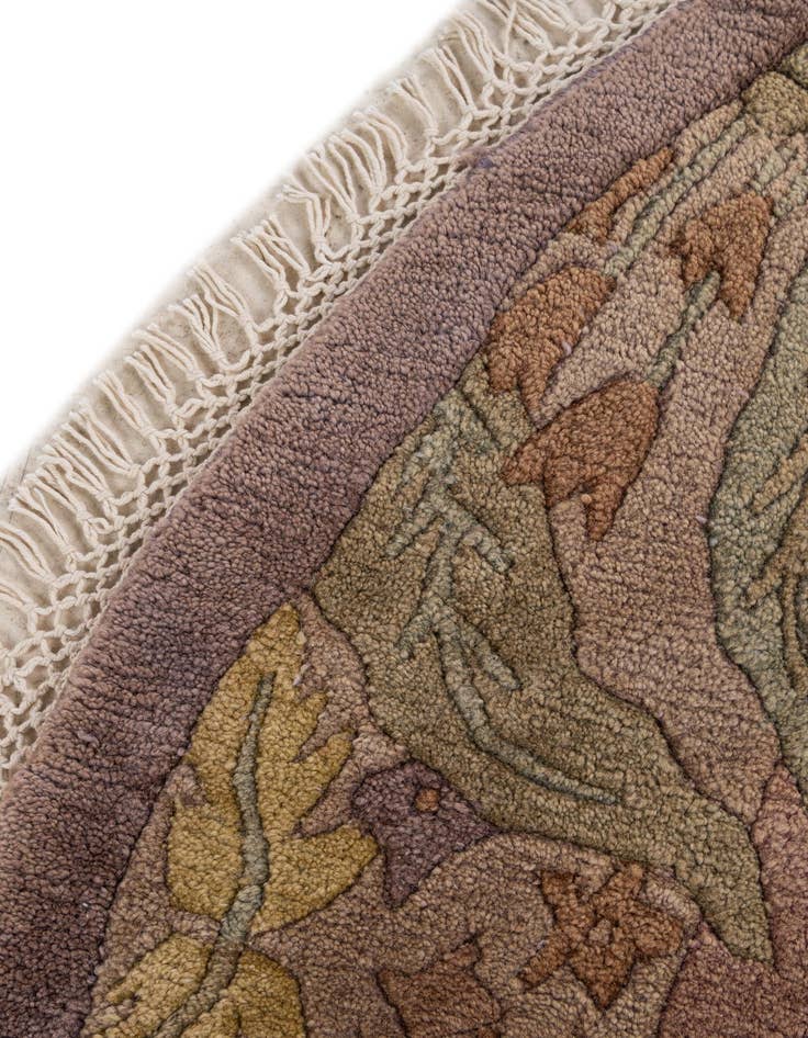 Detail image of 6' 6 x 6' 7  Hand Knotted Nepal Wool Round Rug