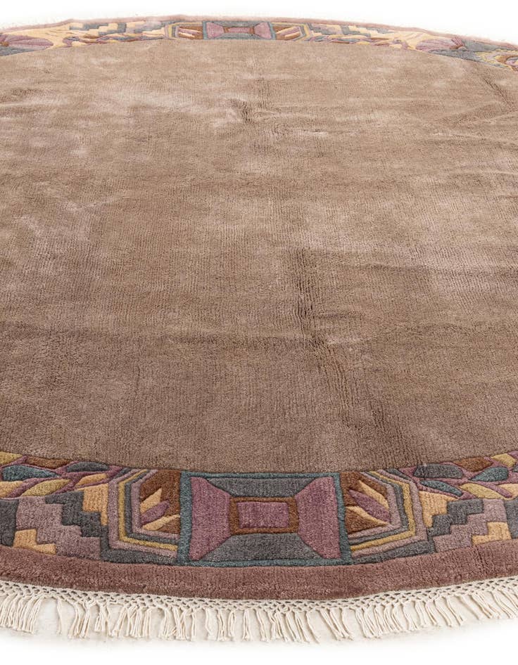 Detail image of 9' 11 x 9' 11  Hand Knotted Tibet Wool Round Rug