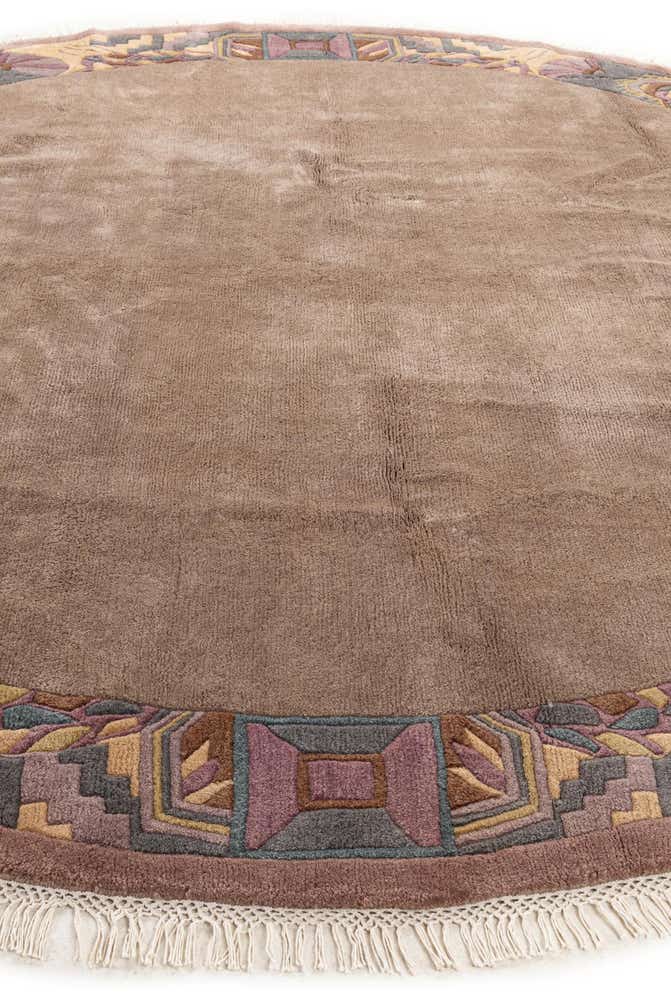 9' 11 x 9' 11 Hand Knotted Tibet Wool Round Rug