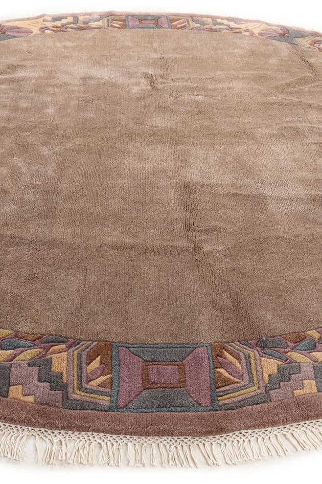 Detail image of 9' 11 x 9' 11 Hand Knotted Tibet Wool Round Rug