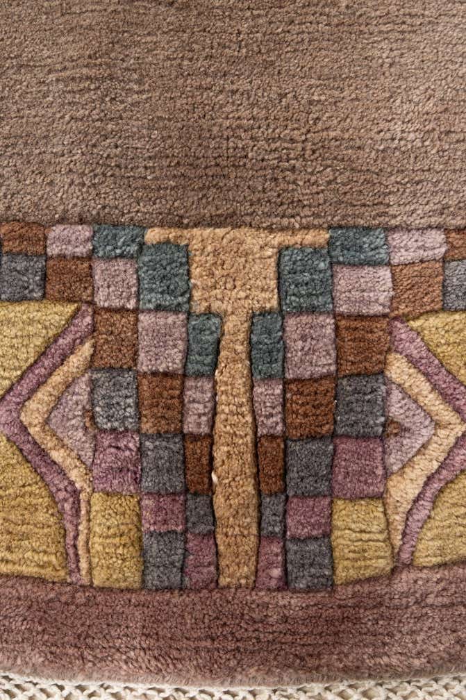 9' 11 x 9' 11 Hand Knotted Tibet Wool Round Rug