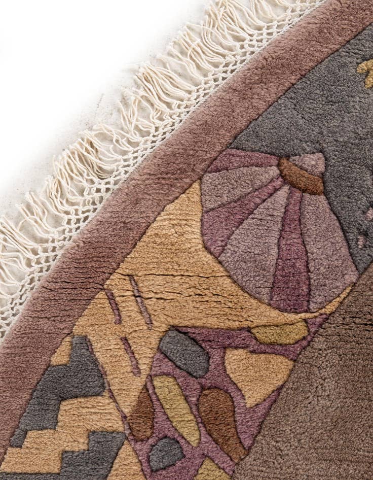 Detail image of 9' 11 x 9' 11  Hand Knotted Tibet Wool Round Rug