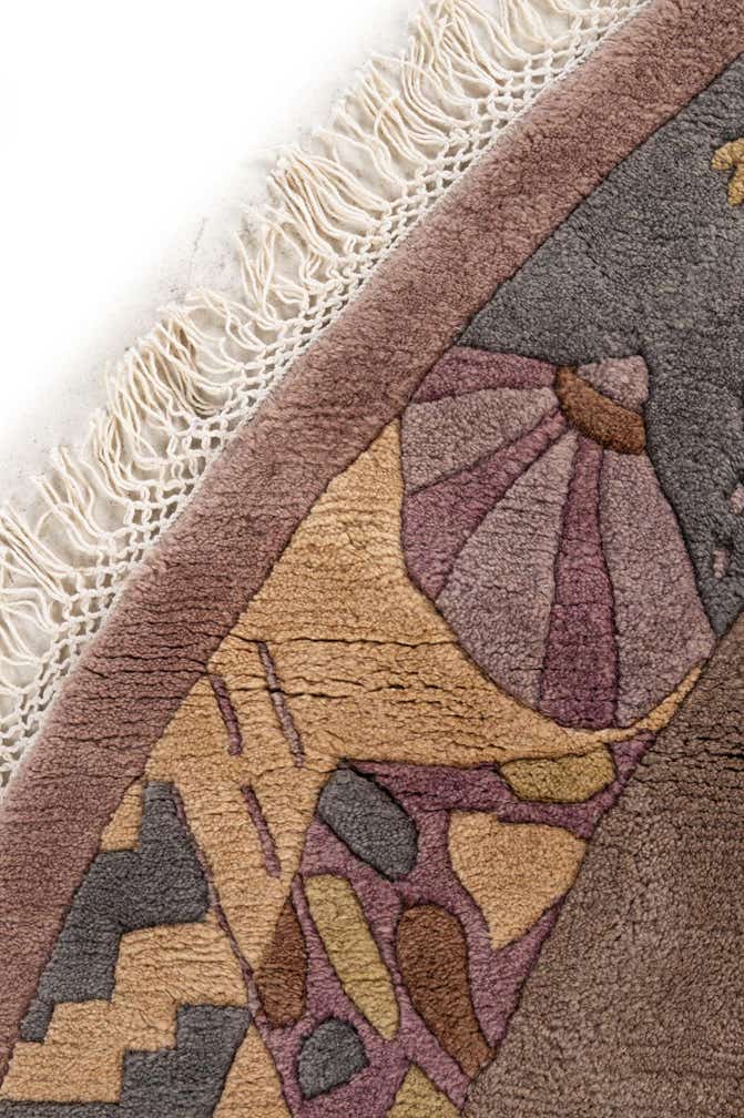 9' 11 x 9' 11 Hand Knotted Tibet Wool Round Rug