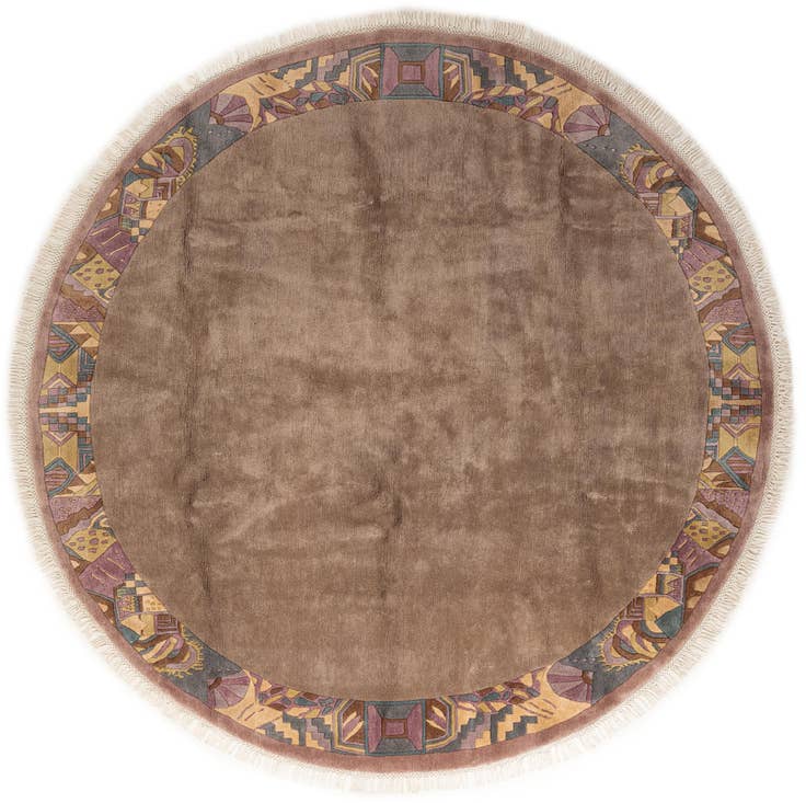 Detail image of 9' 11 x 9' 11 Hand Knotted Tibet Wool Round Rug