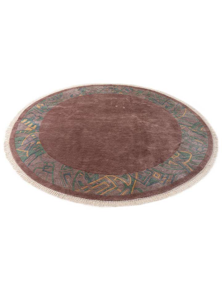 7' 5 x 7' 6 Hand Knotted Tibet Wool Round Rug