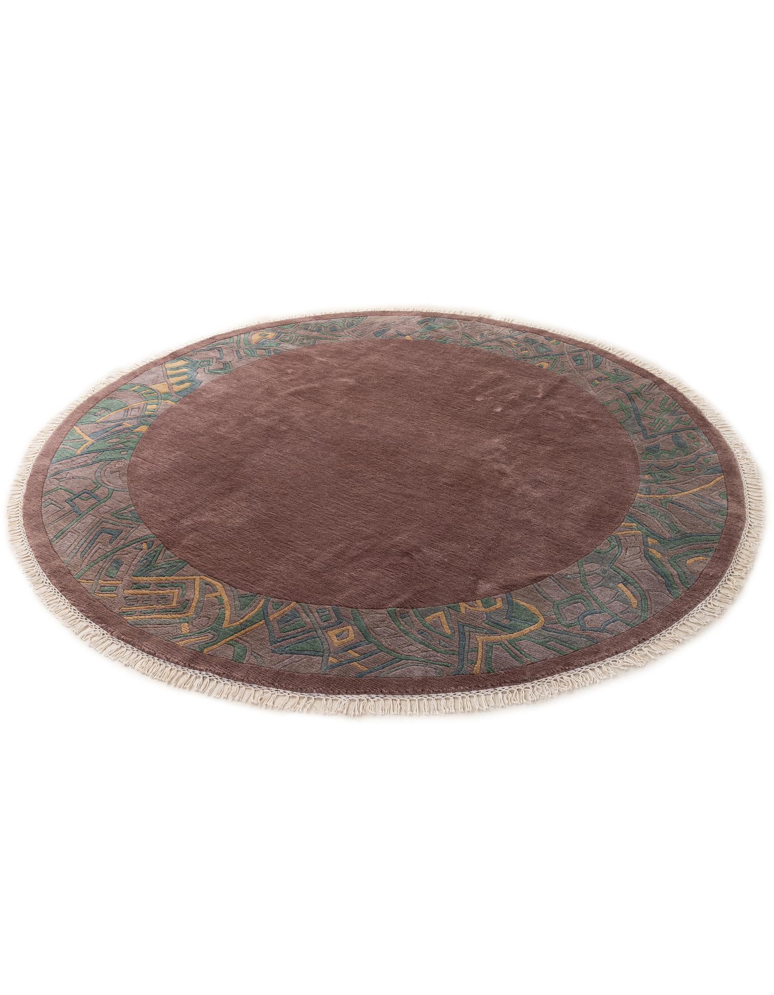225cm x 230cm anudado a mano Tibet Alfombra Lana redondo