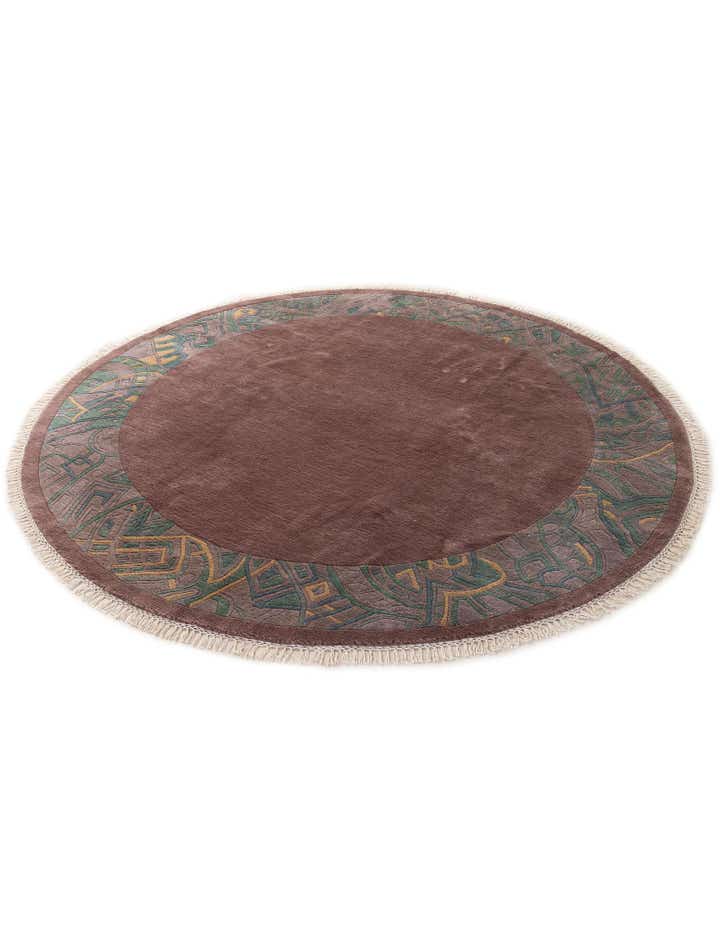 7' 5 x 7' 6 Hand Knotted Tibet Wool Round Rug