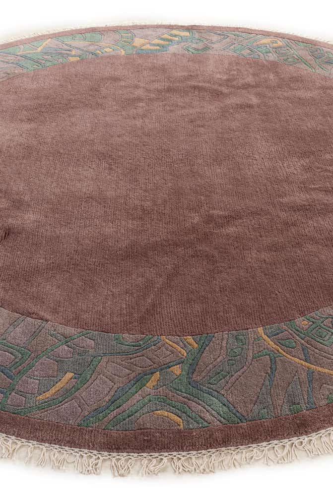 7' 5 x 7' 6 Hand Knotted Tibet Wool Round Rug