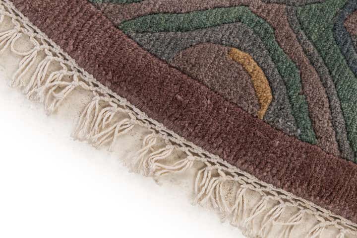 7' 5 x 7' 6 Hand Knotted Tibet Wool Round Rug