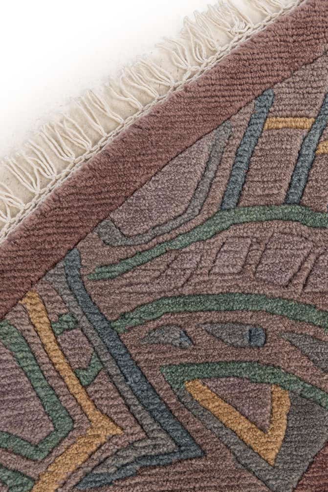 7' 5 x 7' 6 Hand Knotted Tibet Wool Round Rug