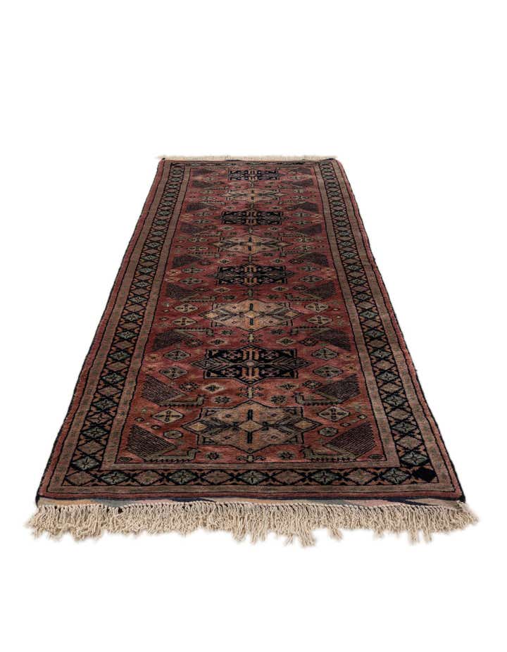 2' 9 x 9' 9 Hand Knotted Bokhara Oriental Wool Runner Rug