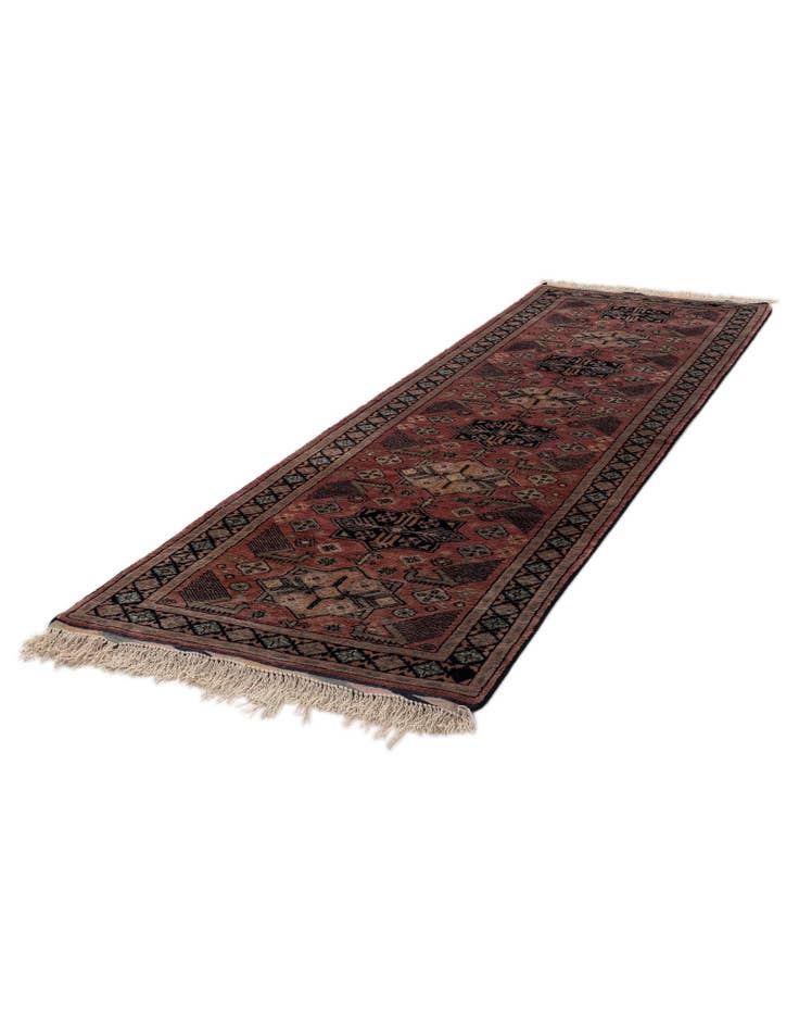 Detail image of 2' 9 x 9' 9 Hand Knotted Bokhara Oriental Wool Runner Rug