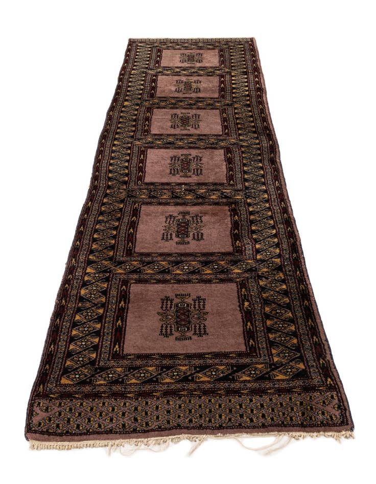 Detail image of 2' 11 x 11' 6 Hand Knotted Bokhara Wool Runner Rug