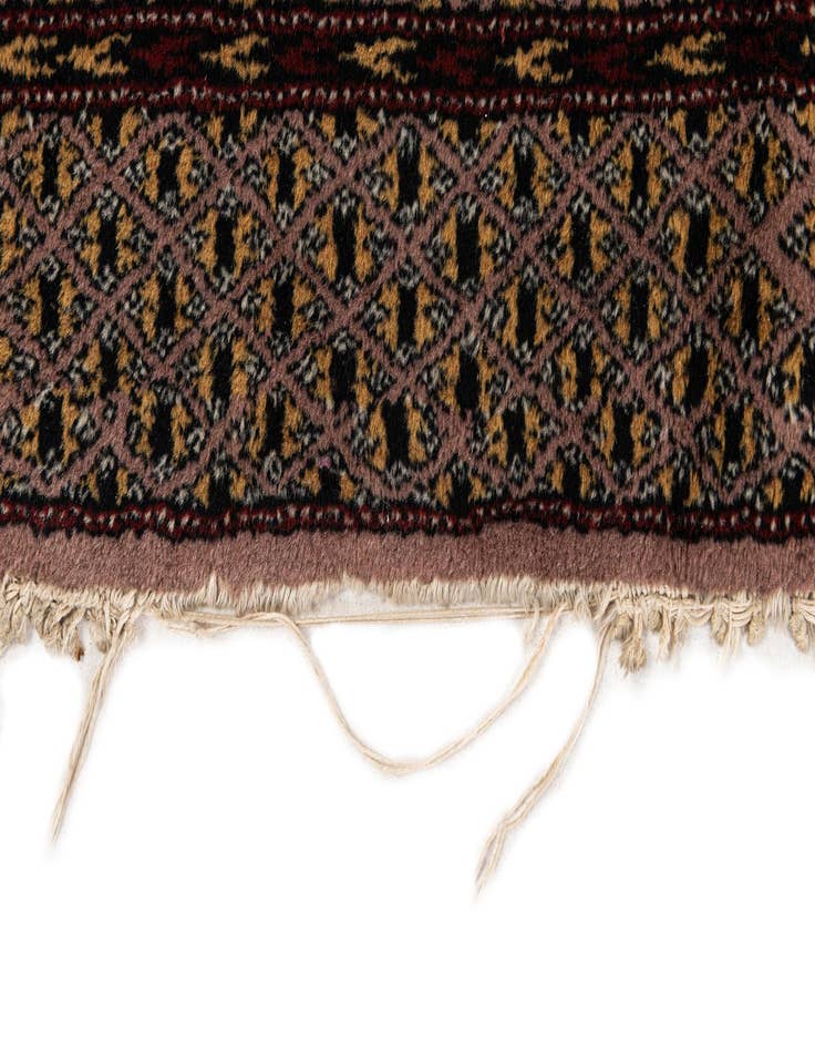 Detail image of 2' 11 x 11' 6 Hand Knotted Bokhara Wool Runner Rug