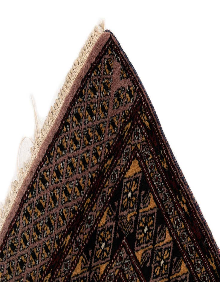 Detail image of 2' 11 x 11' 6 Hand Knotted Bokhara Wool Runner Rug