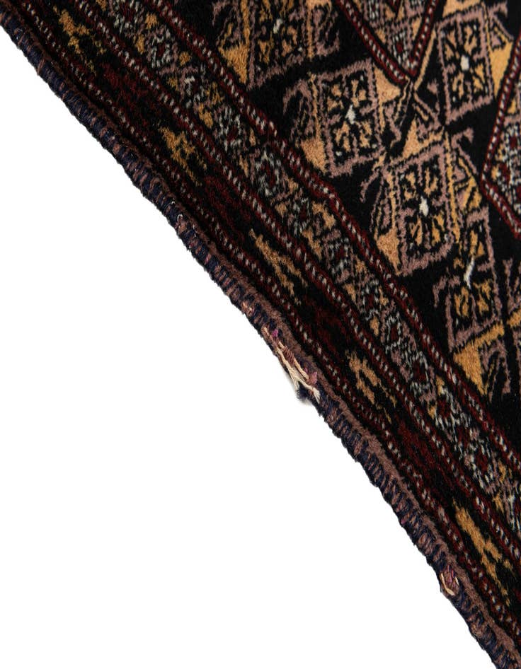 Detail image of 2' 11 x 11' 6 Hand Knotted Bokhara Wool Runner Rug