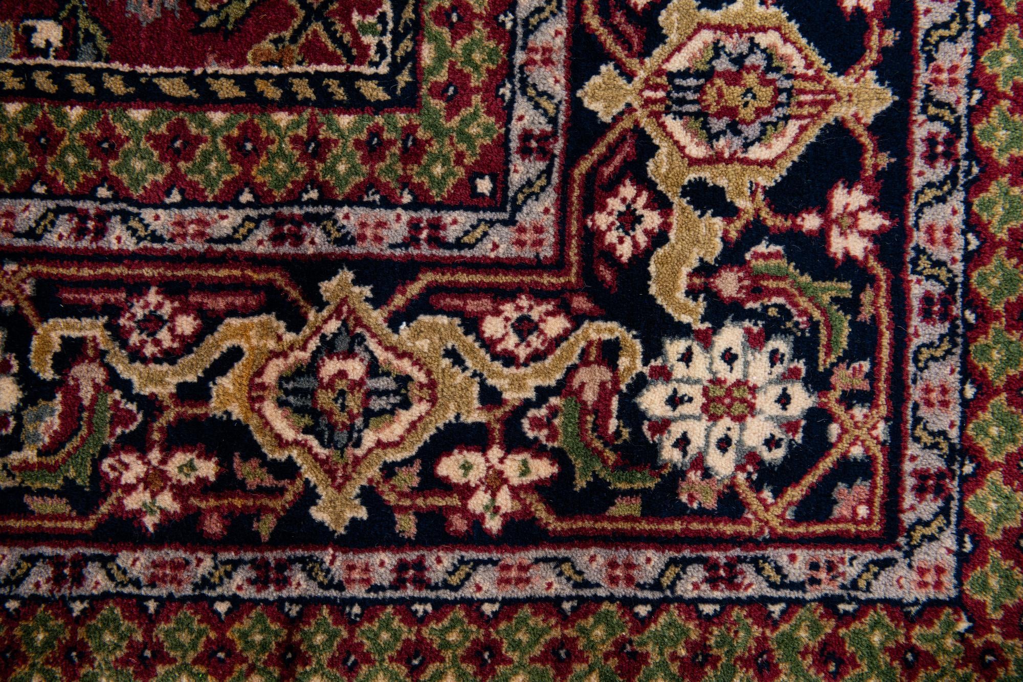 5' 4 x 10' 5 Hand Knotted Farahan Wool Runner Rug