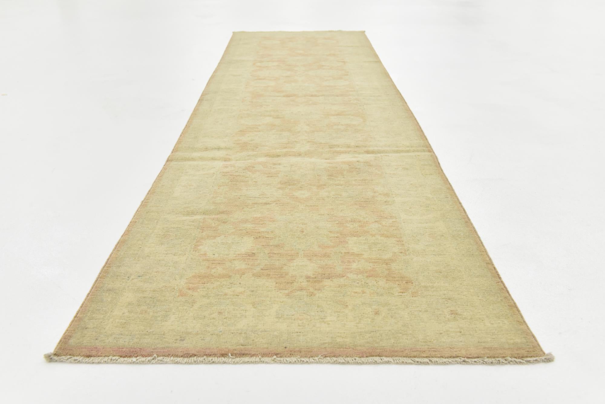 2' 7 x 9' 8 Hand Knotted Peshawar Ziegler Runner Rug