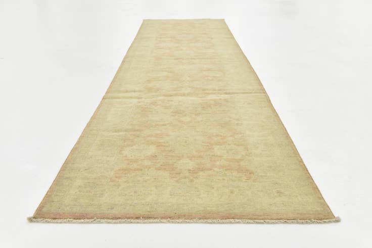 Detailansicht von 80cm x 295cm Handgeknüpft Peshawar Ziegler Läufer Teppich