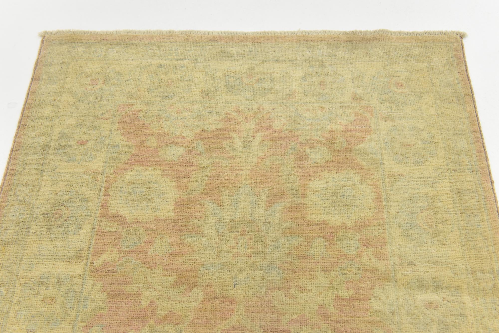 2' 7 x 9' 8 Hand Knotted Peshawar Ziegler Runner Rug