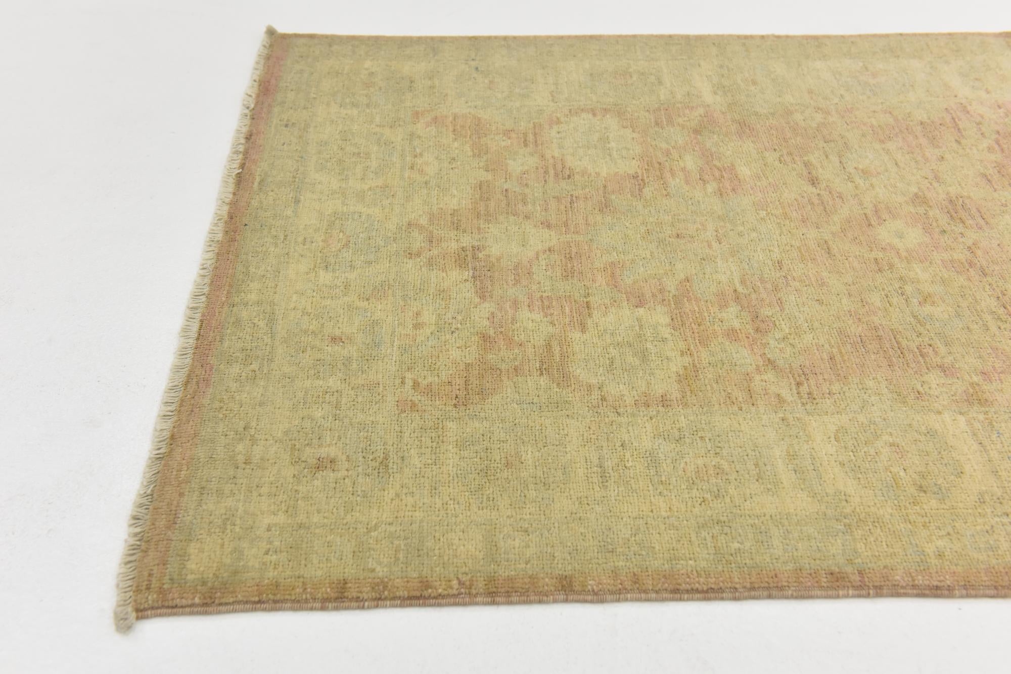 2' 7 x 9' 8 Hand Knotted Peshawar Ziegler Runner Rug