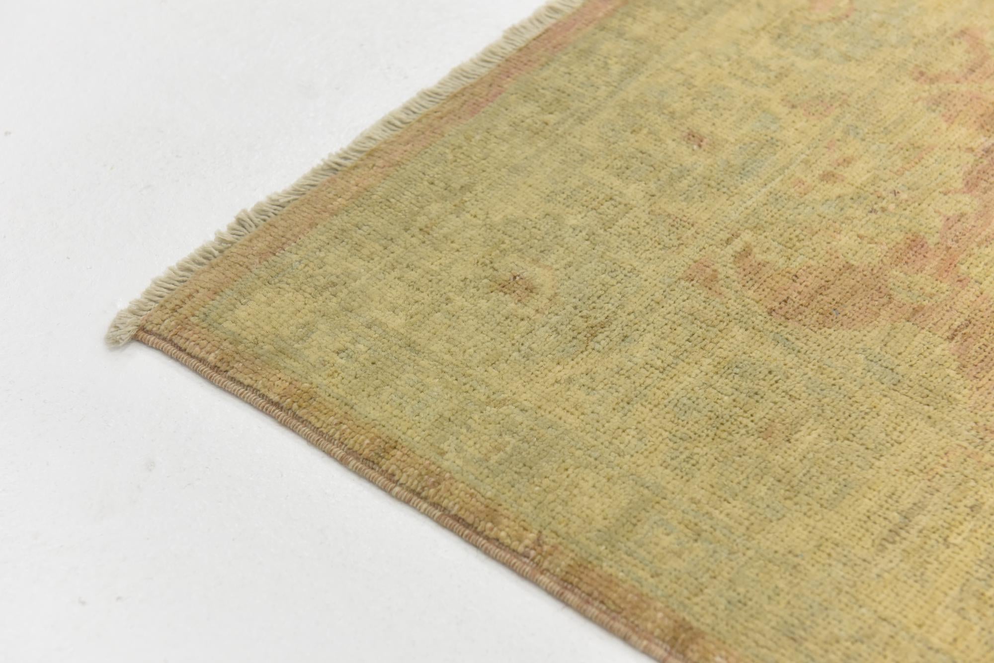 2' 7 x 9' 8 Hand Knotted Peshawar Ziegler Runner Rug