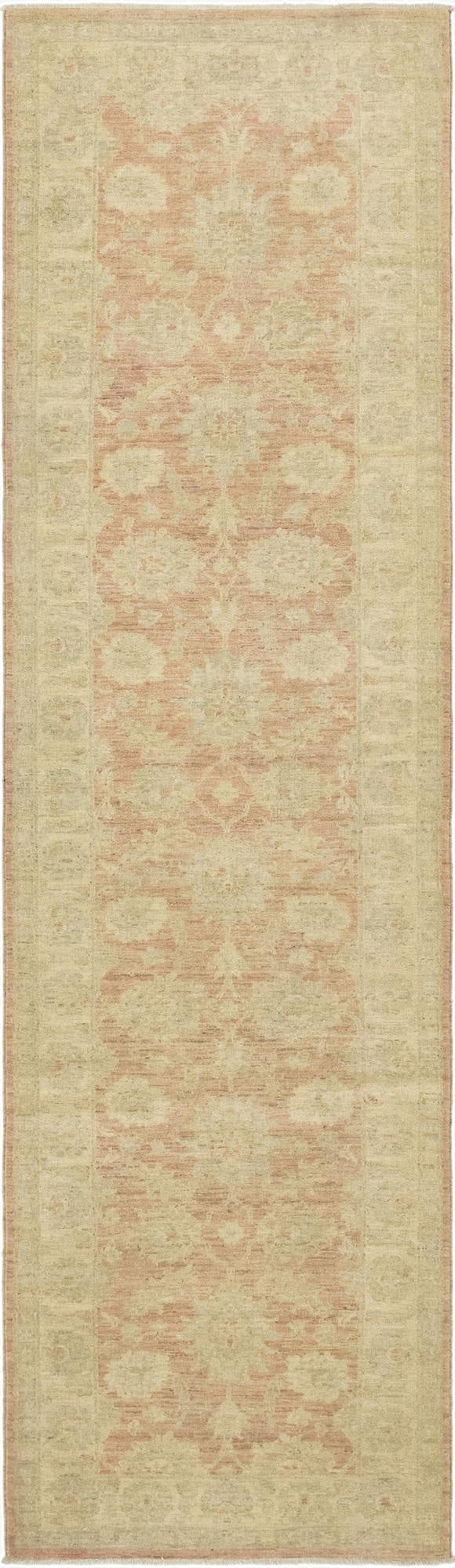 2' 7 x 9' 8  Hand Knotted Peshawar Ziegler Runner Rug