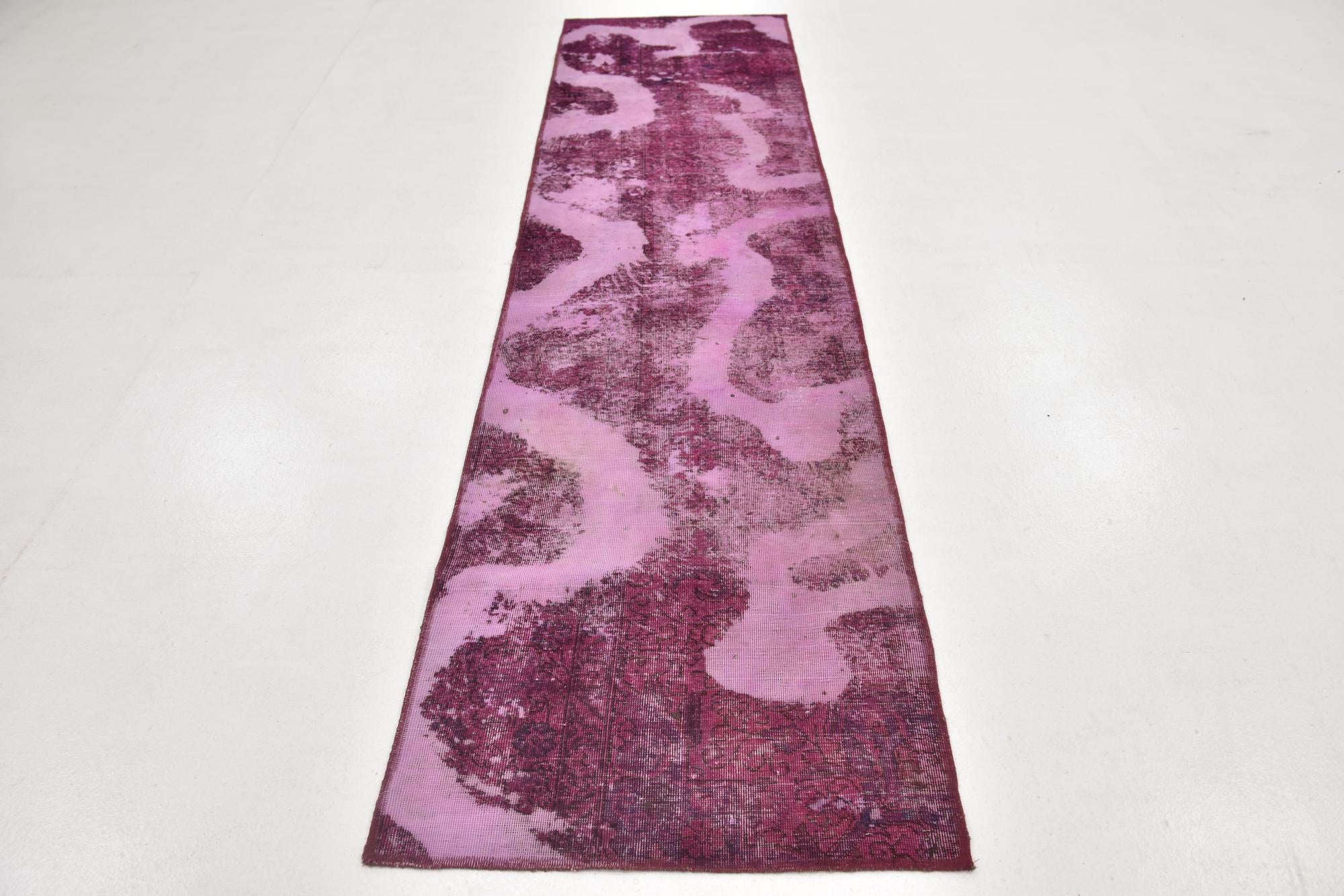 2' 7 x 10' 6 Hand Knotted Ultra Vintage Persian Wool Runner Rug
