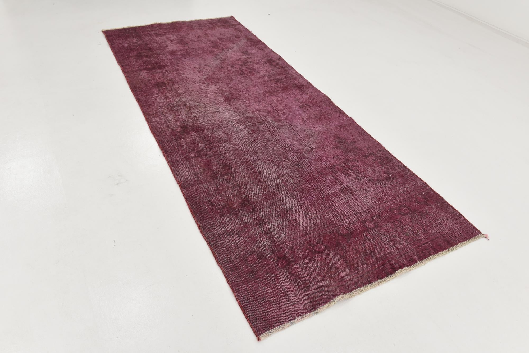 4' 4 x 10' 6 Hand Knotted Ultra Vintage Persian Wool Runner Rug