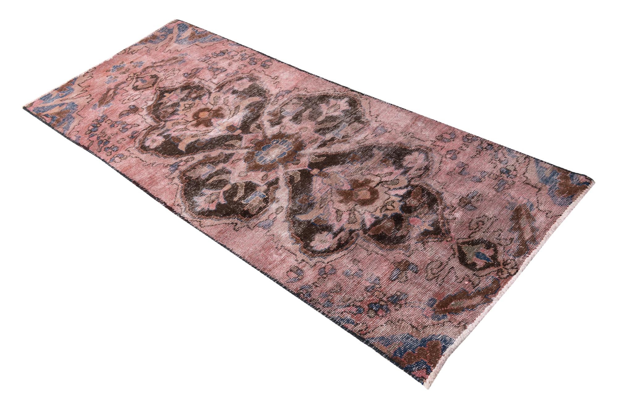 2' 8 x 6' 5 Hand Knotted Ultra Vintage Persian Wool Runner Rug
