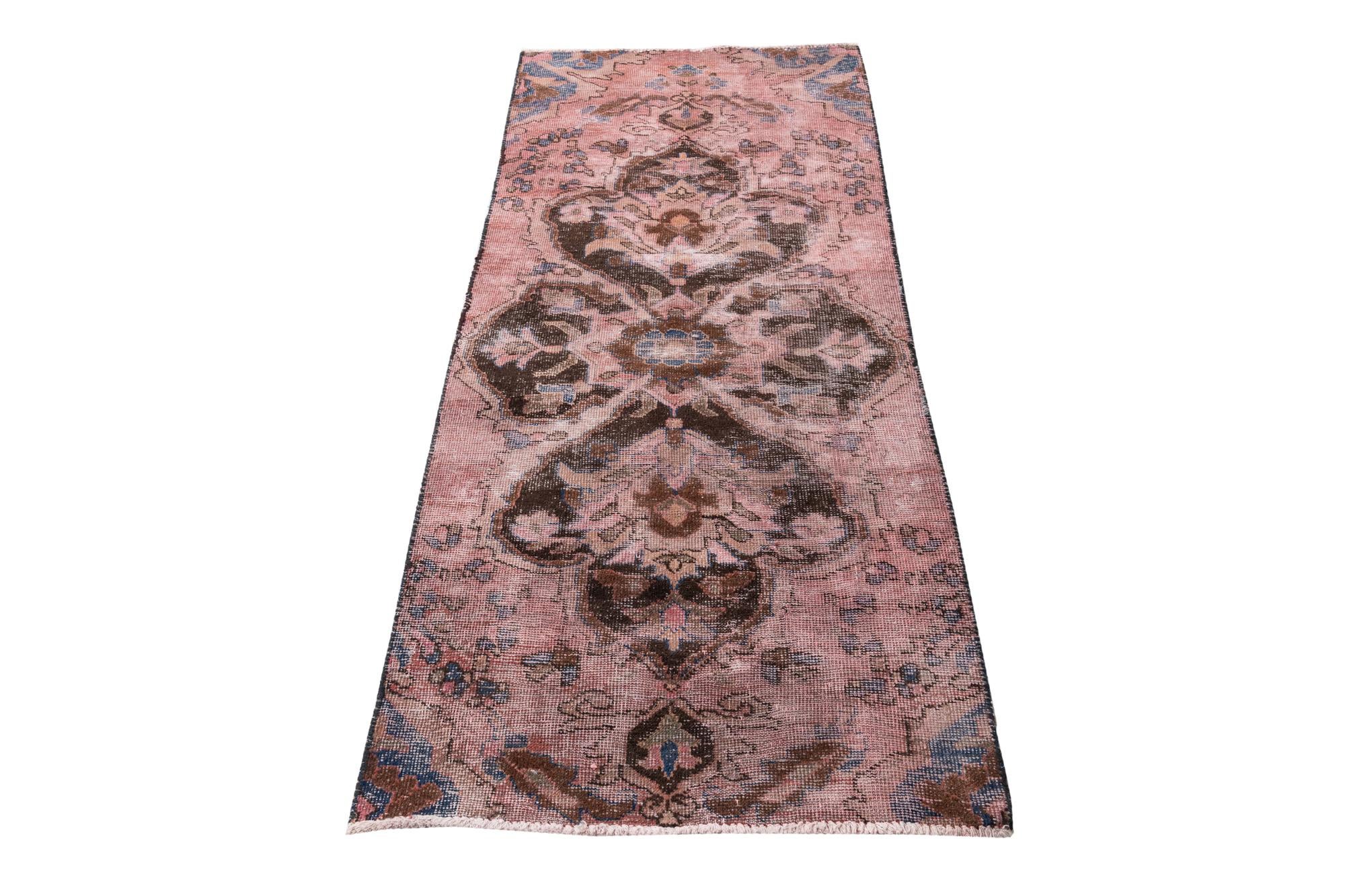 2' 8 x 6' 5 Hand Knotted Ultra Vintage Persian Wool Runner Rug