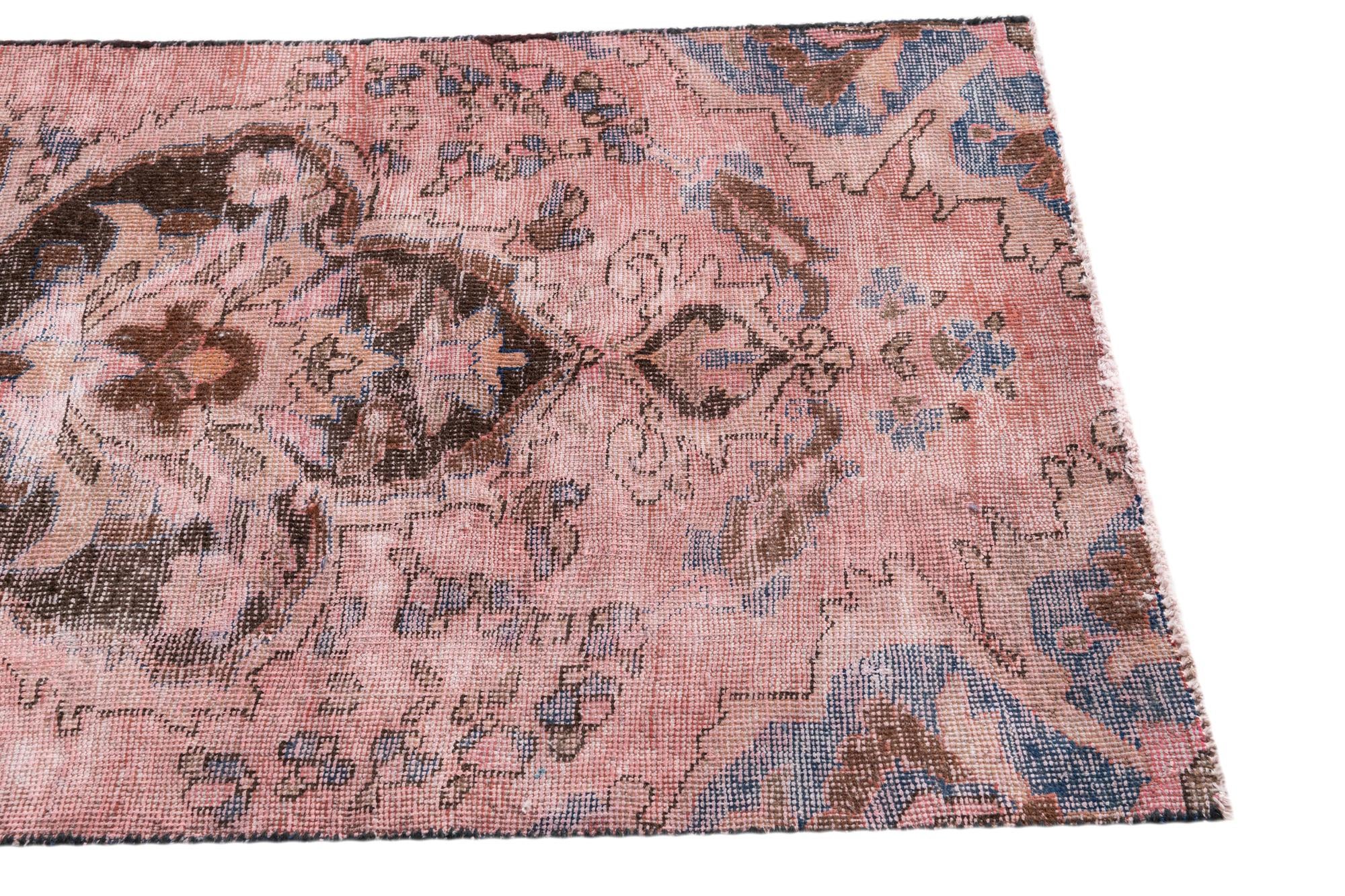 2' 8 x 6' 5 Hand Knotted Ultra Vintage Persian Wool Runner Rug