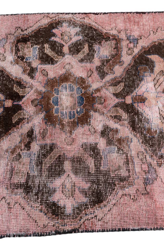 Detail image of 2' 8 x 6' 5 Hand Knotted Ultra Vintage Persian Wool Runner Rug