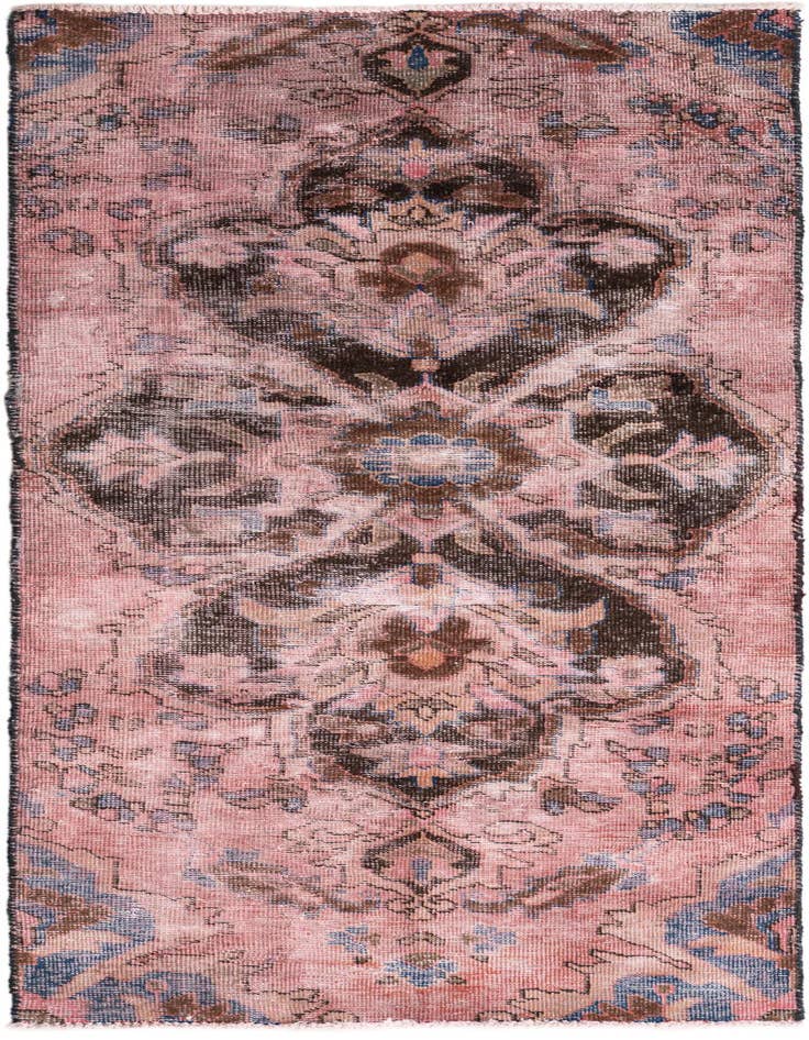 Detail image of 2' 8 x 6' 5 Hand Knotted Ultra Vintage Persian Wool Runner Rug