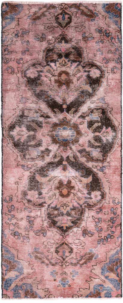 2' 8 x 6' 5 Hand Knotted Ultra Vintage Persian Wool Runner Rug