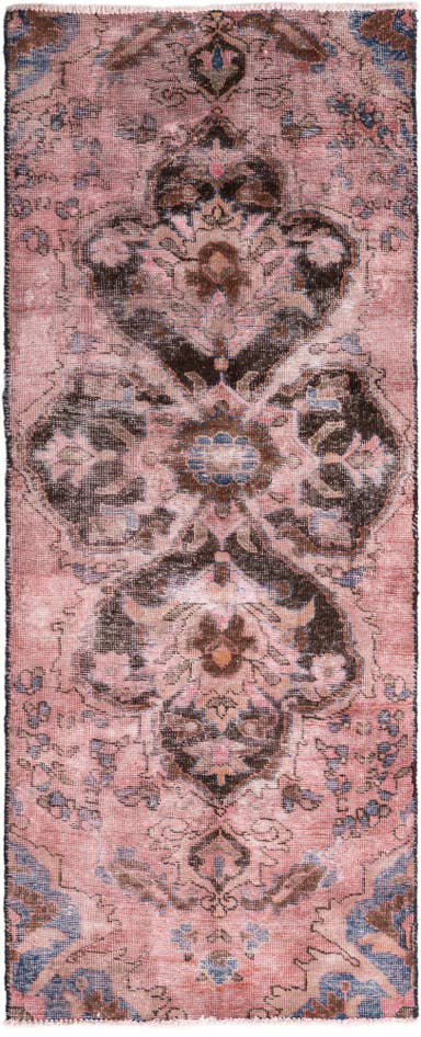 Detail image of 2' 8 x 6' 5 Hand Knotted Ultra Vintage Persian Wool Runner Rug