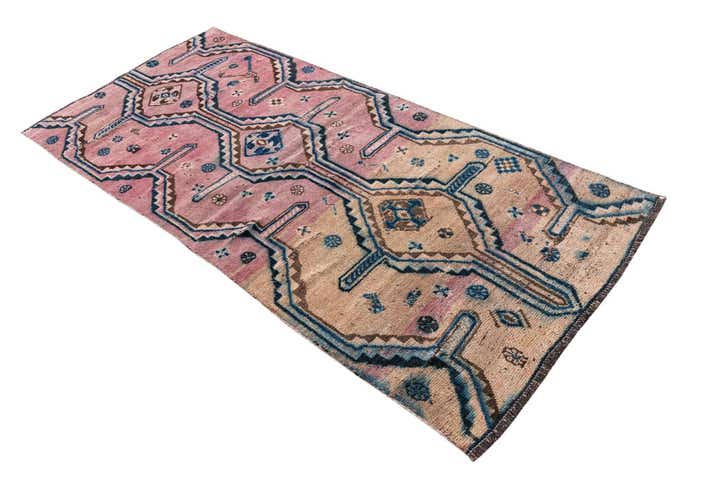 3' x 6' 9 Hand Knotted Ultra Vintage Persian Wool Runner Rug