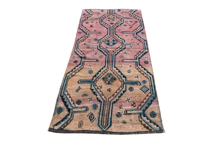 3' x 6' 9 Hand Knotted Ultra Vintage Persian Wool Runner Rug