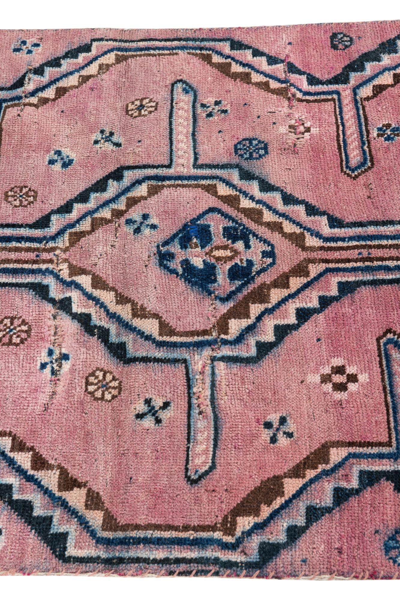 3' x 6' 9 Hand Knotted Ultra Vintage Persian Wool Runner Rug