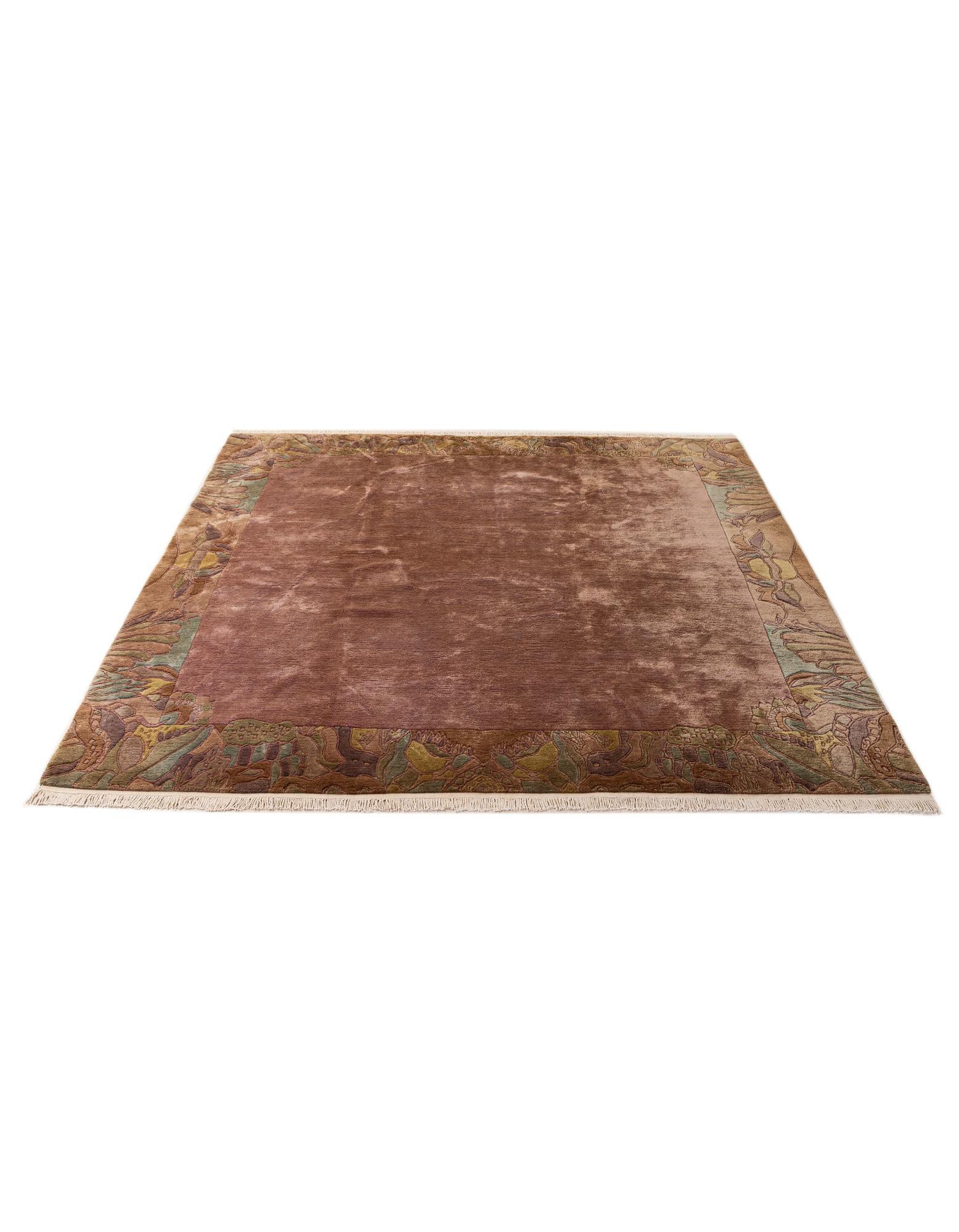 8' 2 x 8' 3 Hand Knotted Nepal Wool Square Rug