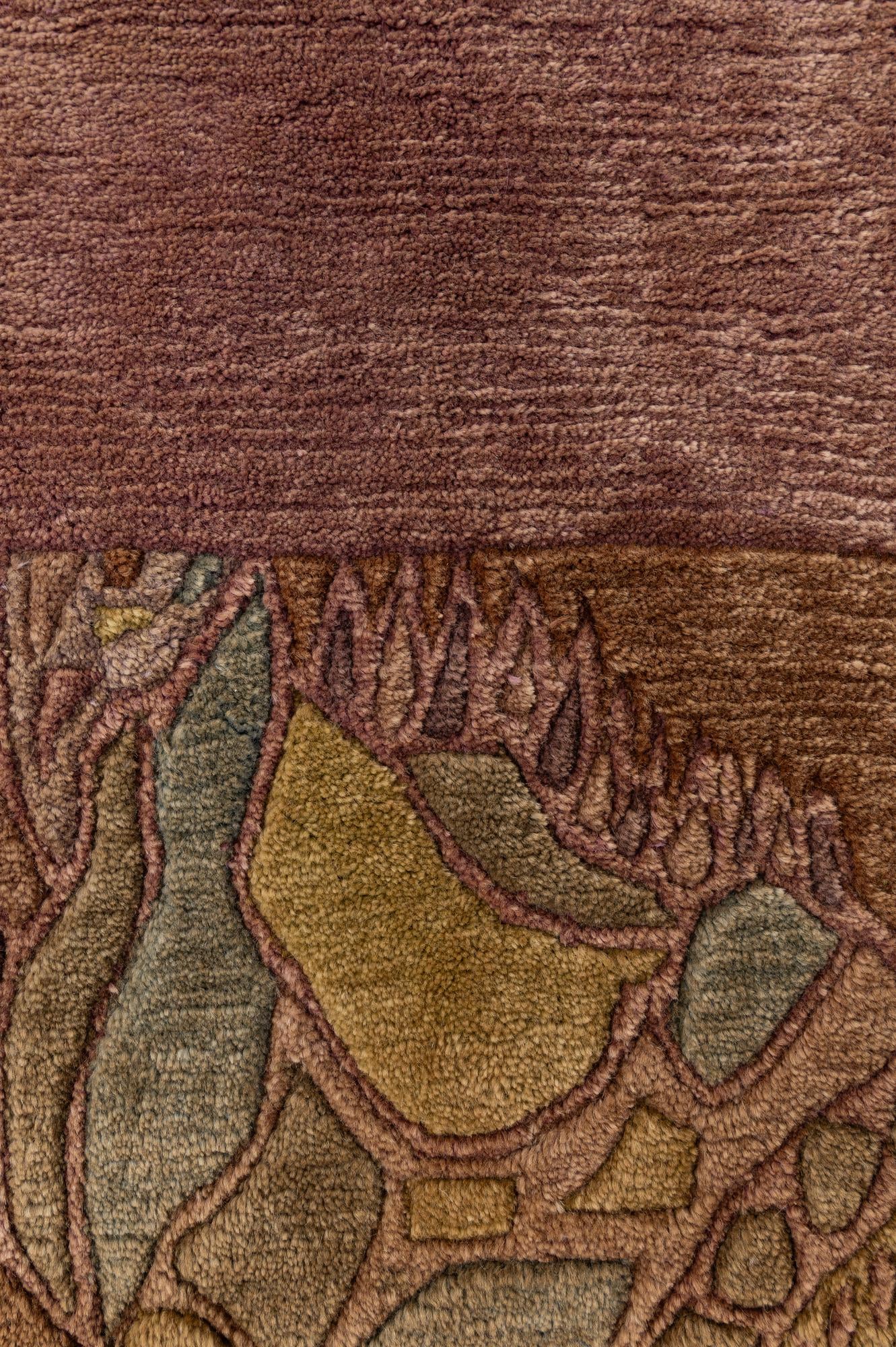 8' 2 x 8' 3 Hand Knotted Nepal Wool Square Rug