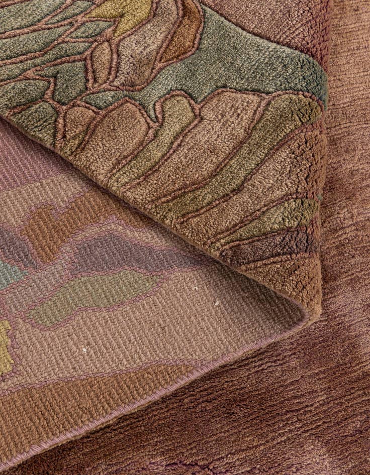 Detail image of 8' 2 x 8' 3  Hand Knotted Nepal Wool Square Rug